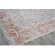 Antique Loom Power Loom Polyester Blue/Rust 2'x3' Area Rug