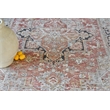 Antique Loom Power Loom Polyester Rust/Black 2'x3' Area Rug