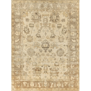 Antique Weave Oushak Hand-Knotted Wool Ivory/Gray/Beige 8'x10' Area Rug