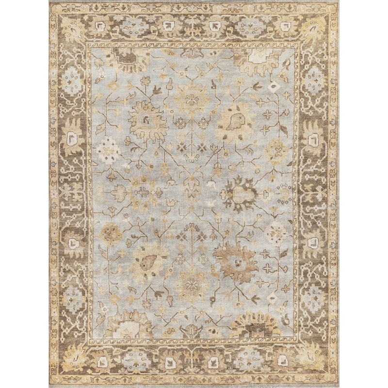 Antique Weave Oushak Hand-Knotted New Zealand Wool Brown/Gray 15'x20' Area Rug