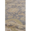 Antique Weave Oushak Hand-Knotted New Zealand Wool Ivory/Cobalt 10'x14' Area Rug
