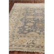 Antique Weave Oushak Hand-Knotted New Zealand Wool Ivory/Cobalt 10'x14' Area Rug