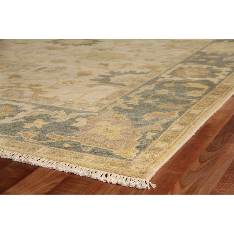 Antique Weave Oushak Hand-Knotted New Zealand Wool Beige/Gray 14'x18' Area Rug
