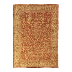 Antique Weave Oushak Hand-Knotted New Zealand Wool Rust/Ivory 8'x10' Area Rug