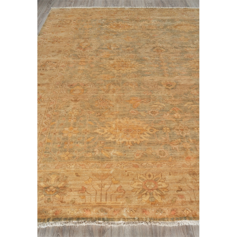 Antique Weave Oushak Hand-Knotted New Zealand Wool Brown 8'x10' Area Rug