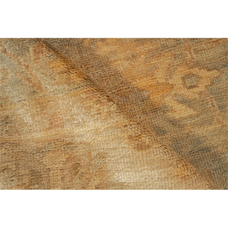 Antique Weave Oushak Hand-Knotted New Zealand Wool Brown 8'x10' Area Rug