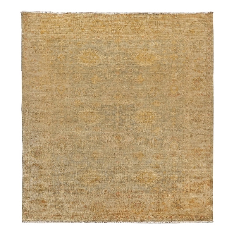 Antique Weave Oushak Hand-Knotted New Zealand Wool Brown 8'x10' Area Rug