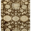 Antique Weave Oushak Hand-Knotted New Zealand Wool Brown/Ivory 6'x9' Area Rug