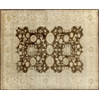 Antique Weave Oushak Hand-Knotted New Zealand Wool Brown/Ivory 6'x9' Area Rug