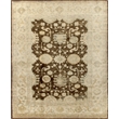 Antique Weave Oushak Hand-Knotted New Zealand Wool Brown/Ivory 6'x9' Area Rug