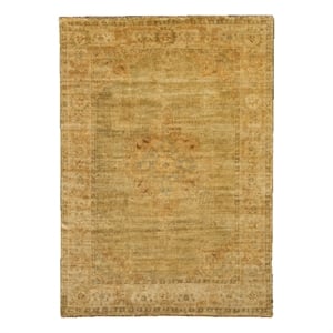 Antique Weave Oushak Hand-Knotted New Zealand Wool Green/Beige 14'x18' Area Rug