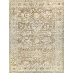 Antique Weave Oushak Hand-Knotted New Zealand Wool Gray/Brown 12'x15' Area Rug