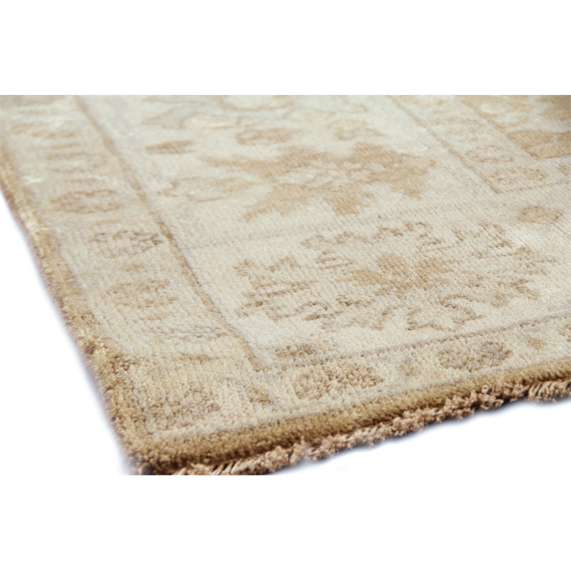 Antique Weave Oushak Hand-Knotted New Zealand Wool Gray/Brown 4'x6' Area Rug