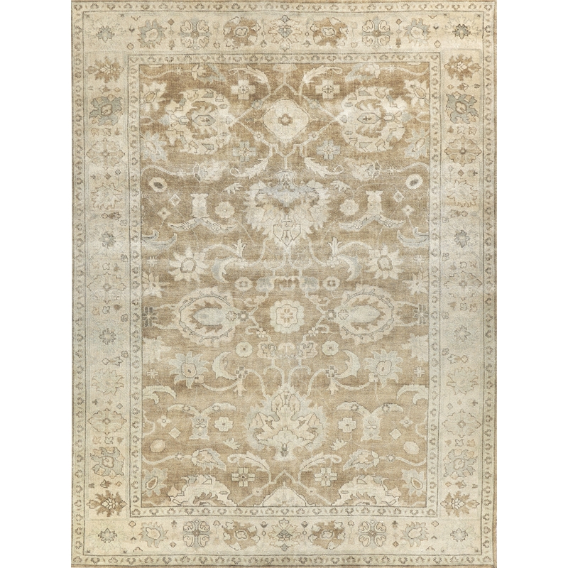 Antique Weave Oushak Hand-Knotted New Zealand Wool Gray/Brown 4'x6' Area Rug
