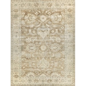 Antique Weave Oushak Hand-Knotted New Zealand Wool Gray/Brown 4'x6' Area Rug