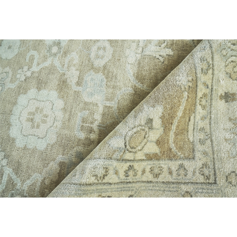 Antique Weave Oushak Hand-Knotted New Zealand Wool Gray/Brown 8'x10' Area Rug