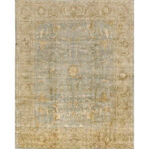 Antique Weave Oushak Hand-Knotted Wool Light Green/Beige 15'x19'6&quot Area Rug
