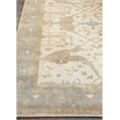 Antique Weave Oushak Hand-Knotted New Zealand Wool Ivory/Blue 9'x12' Area Rug