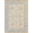 Antique Weave Oushak Hand-Knotted New Zealand Wool Ivory/Blue 9'x12' Area Rug