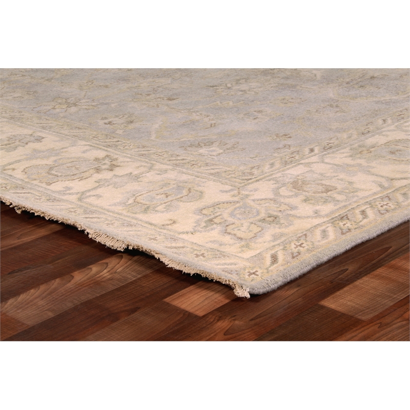 Antique Weave Oushak Hand-Knotted New Zealand Wool Gray/Ivory 14'x18' Area Rug