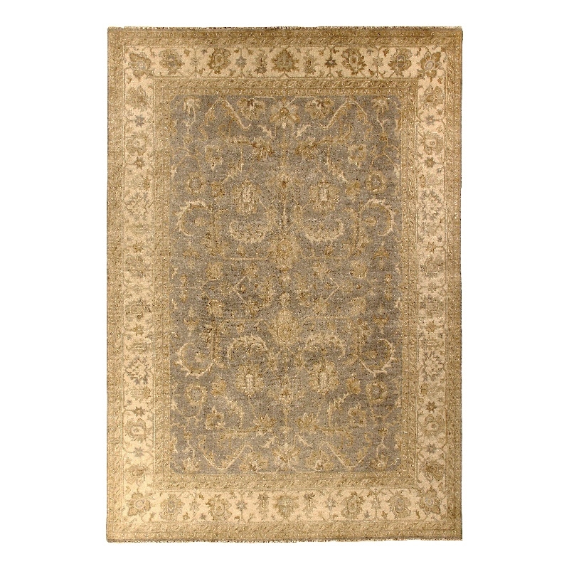 Antique Weave Oushak Hand-Knotted New Zealand Wool Gray/Ivory 14'x18' Area Rug