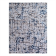 Antolini Handloomed Bamboo Silk Ivory/Blue 8'x10' Area Rug