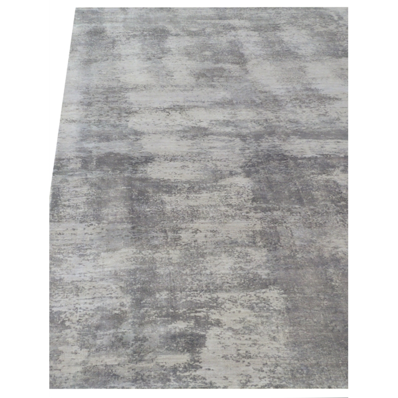 Antolini Handloomed Bamboo Silk Gray 10'x14' Area Rug