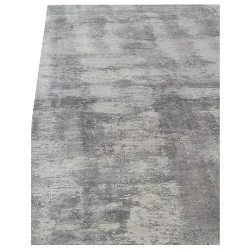 Antolini Handloomed Bamboo Silk Gray 12'x15' Area Rug