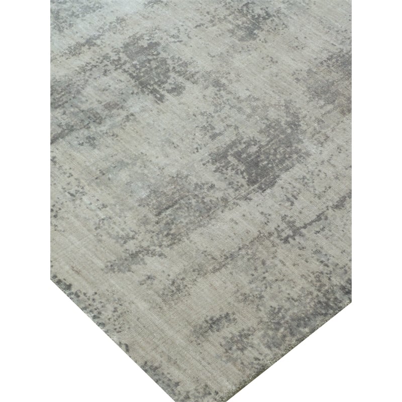 Antolini Handloomed Bamboo Silk Gray 8'x10' Area Rug