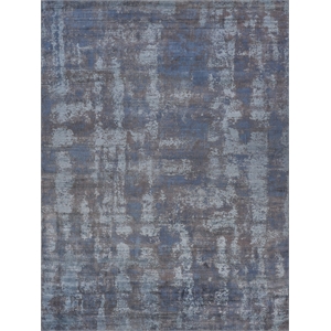 Antolini Handloomed Bamboo Silk Blue 8'x10' Area Rug