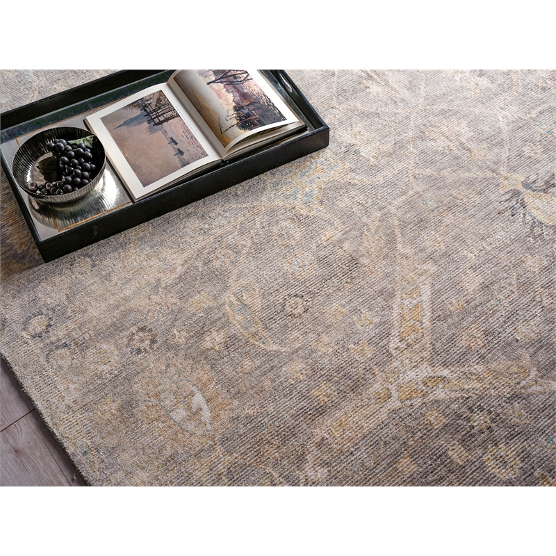 Artisan Power Loom Wool/Nylon Camel 8'x10' Area Rug