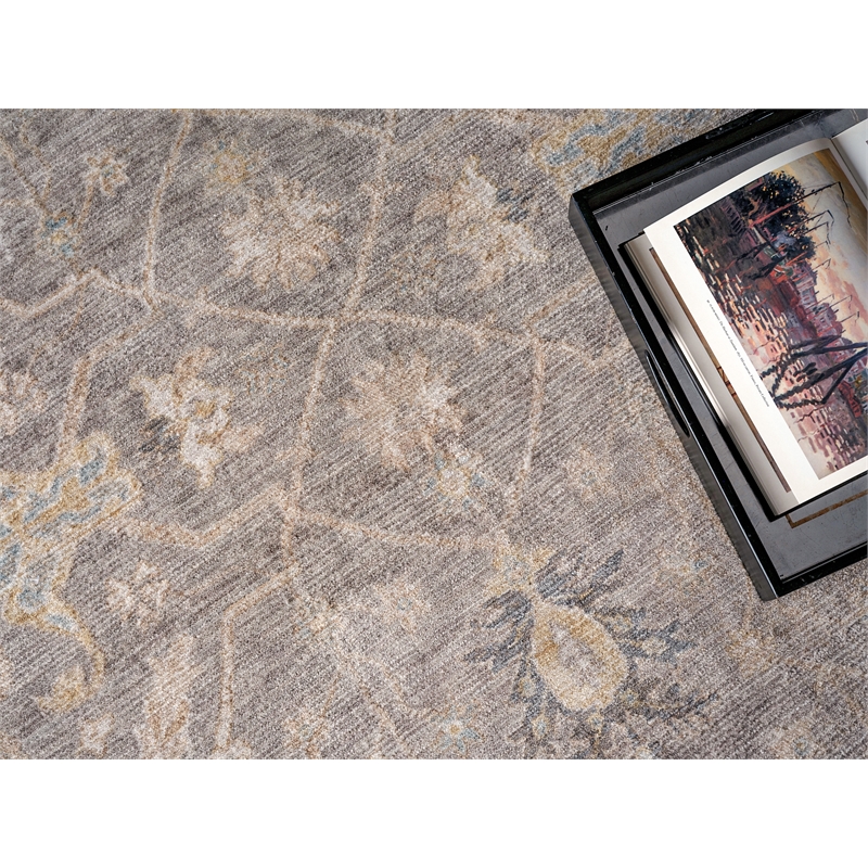 Artisan Power Loom Wool/Nylon Camel 8'x10' Area Rug