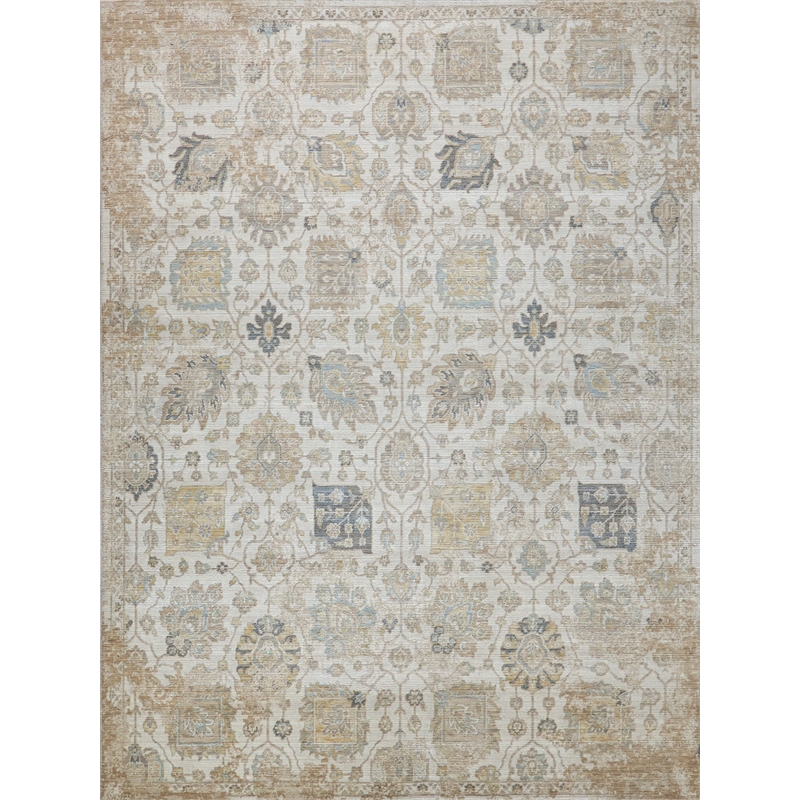 Artisan Power Loom Wool/Nylon Ivory 4'x6' Area Rug