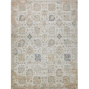 Artisan Power Loom Wool/Nylon Ivory 4'x6' Area Rug