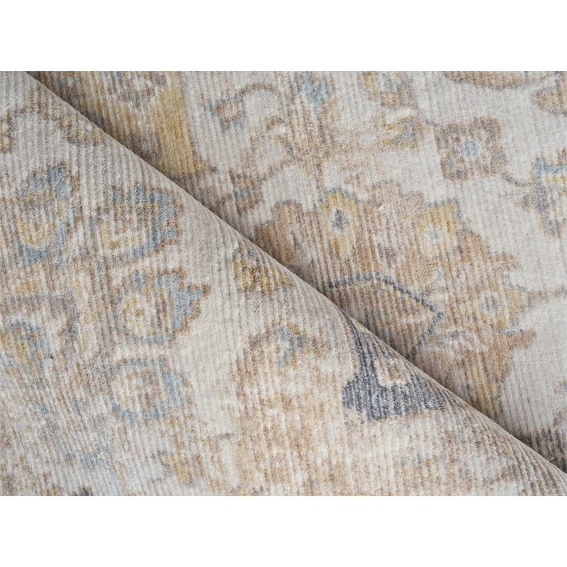 Artisan Power Loom Wool/Nylon Ivory 9'x12' Area Rug