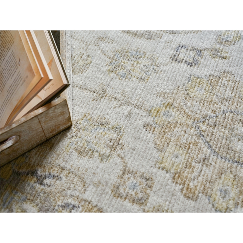 Artisan Power Loom Wool/Nylon Ivory 9'x12' Area Rug