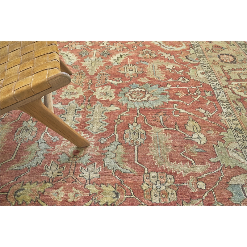 Antique Weave Serapi Hand-Knotted New Zealand Wool Rust/Gold 10'x14' Area Rug