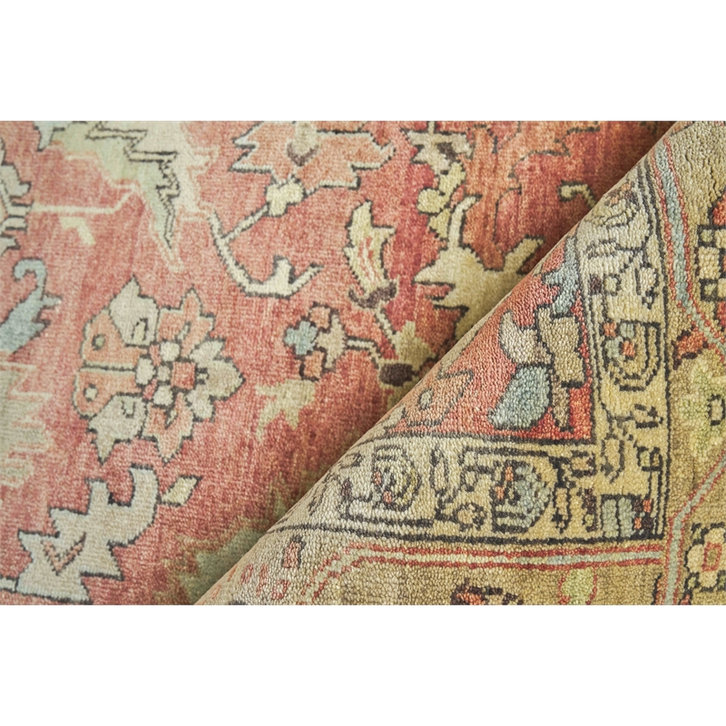 Antique Weave Serapi Hand-Knotted New Zealand Wool Rust/Gold 12'x15' Area Rug