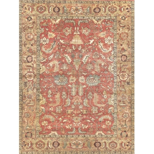 Antique Weave Serapi Hand-Knotted New Zealand Wool Rust/Gold 14'x18' Area Rug