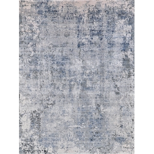 Aspirations Power Loom Polyester/Acrylic Gray/Blue 9'x12' Area Rug
