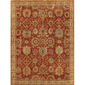 Antique Weave Serapi Hand-Knotted New Zealand Wool Red/Ivory 8'x10' Area Rug