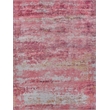 Antolini Handloomed Bamboo Silk Red/Gray 9'x12' Area Rug