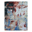 Antolini Handloomed Bamboo Silk Ivory/Blue 8'x10' Area Rug