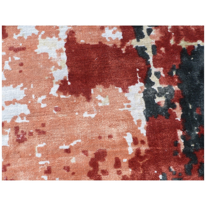 Antolini Handloomed Bamboo Silk Ivory/Blue 9'x12' Area Rug