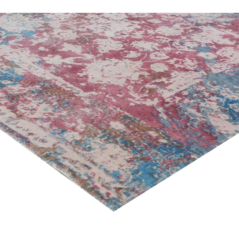 Antolini Handloomed Bamboo Silk Beige 8'x10' Area Rug