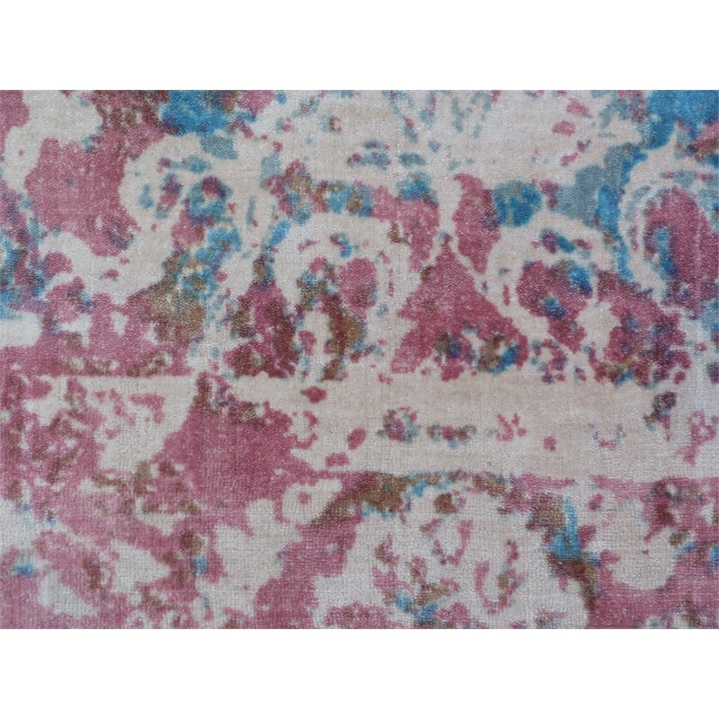 Antolini Handloomed Bamboo Silk Beige 8'x10' Area Rug