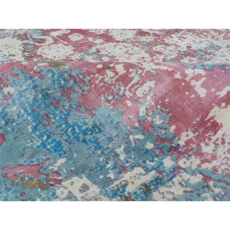 Antolini Handloomed Bamboo Silk Beige 8'x10' Area Rug
