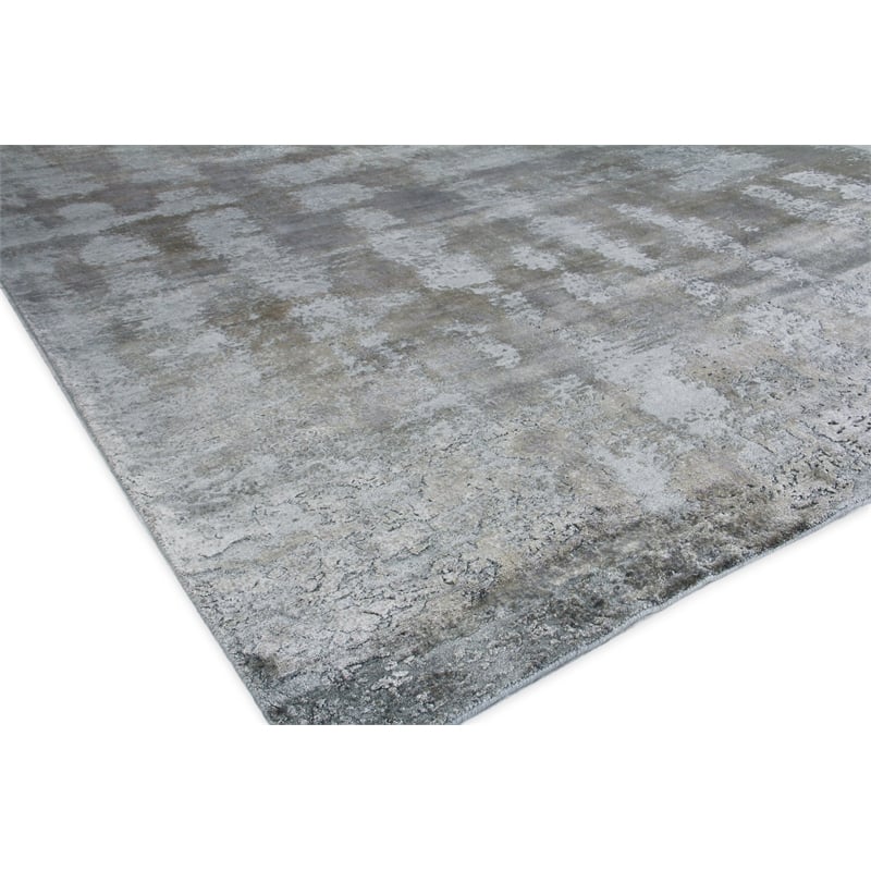 Antolini Handloomed Bamboo Silk Silver/Multi 8'x10' Area Rug