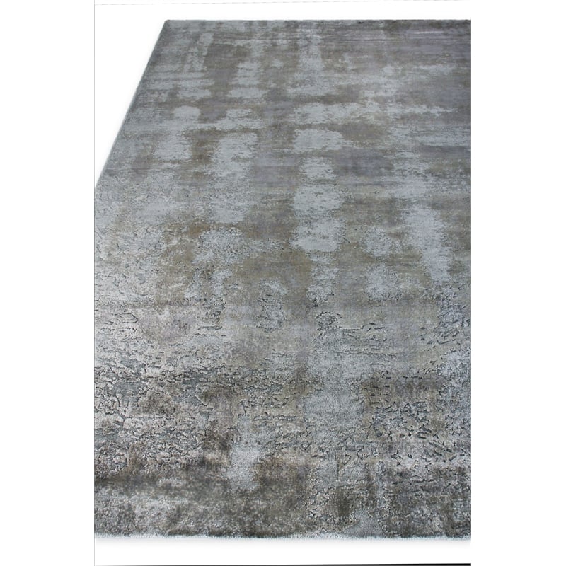 Antolini Handloomed Bamboo Silk Silver/Multi 8'x10' Area Rug