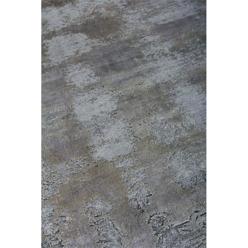 Antolini Handloomed Bamboo Silk Silver/Multi 8'x10' Area Rug